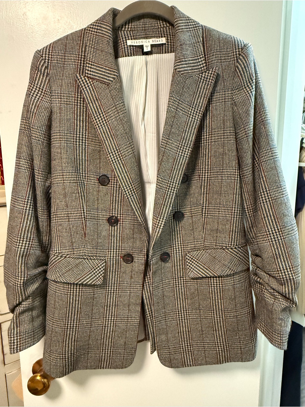 Veronica Beard Beacon Plaid Dickey Blazer Size 8